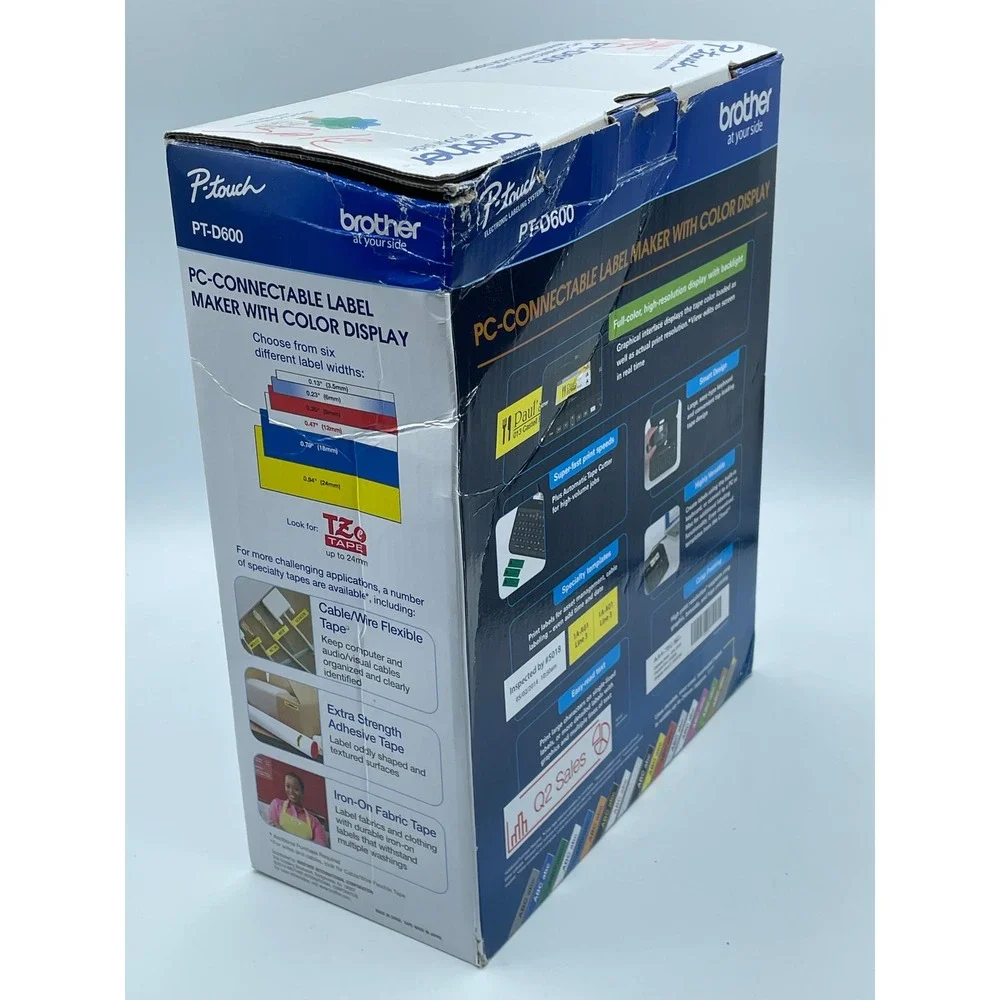 Brother P-Touch PT-D600 PC Connectible Label Maker Printer with New Tape